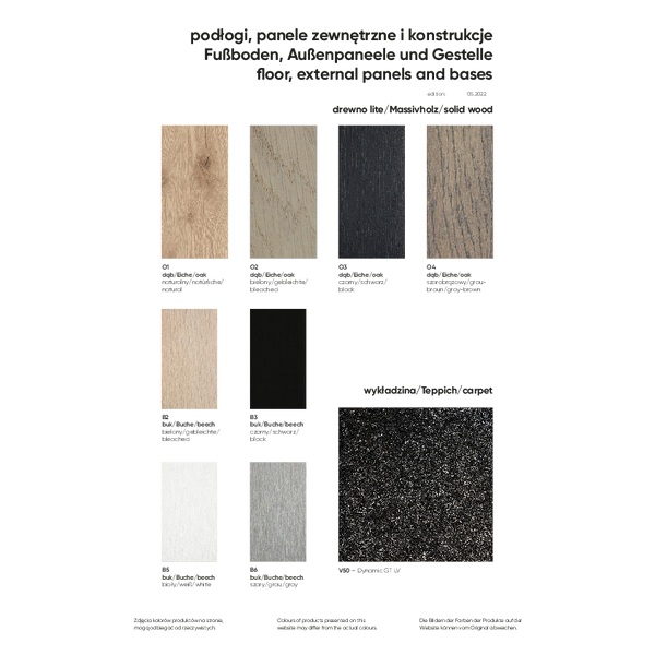 floors, wooden panels and bases - sampler